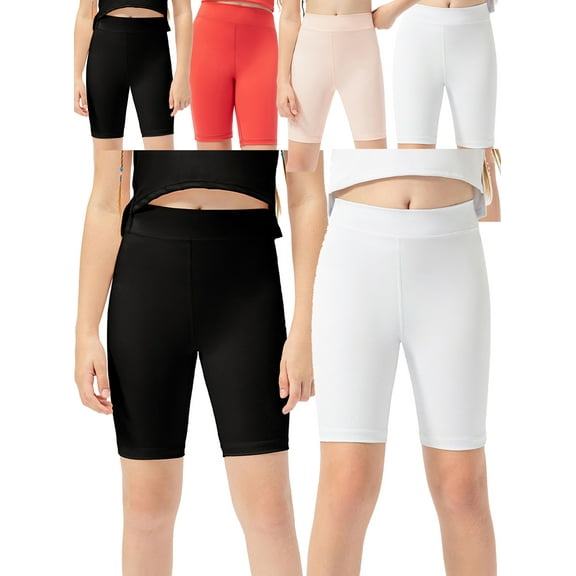 Kids Girls Yoga Knee-High Short Pants Running Workout Shorts Fitness Exercise Shorts Girls Leggings