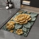 thumbnail image 4 of Alfombras de baño, alfombras para sala de estar, alfombra de área, alfombra de baño de lana sintética con diseño floral, alfombra de entrada suave de tierra de diatomeas, absorbente y de secado rápido, 4 of 6