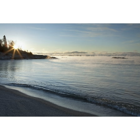 - Winter Mist On Lake Superior At Sunrise Terrace Bay Ontario Canada PosterPrint