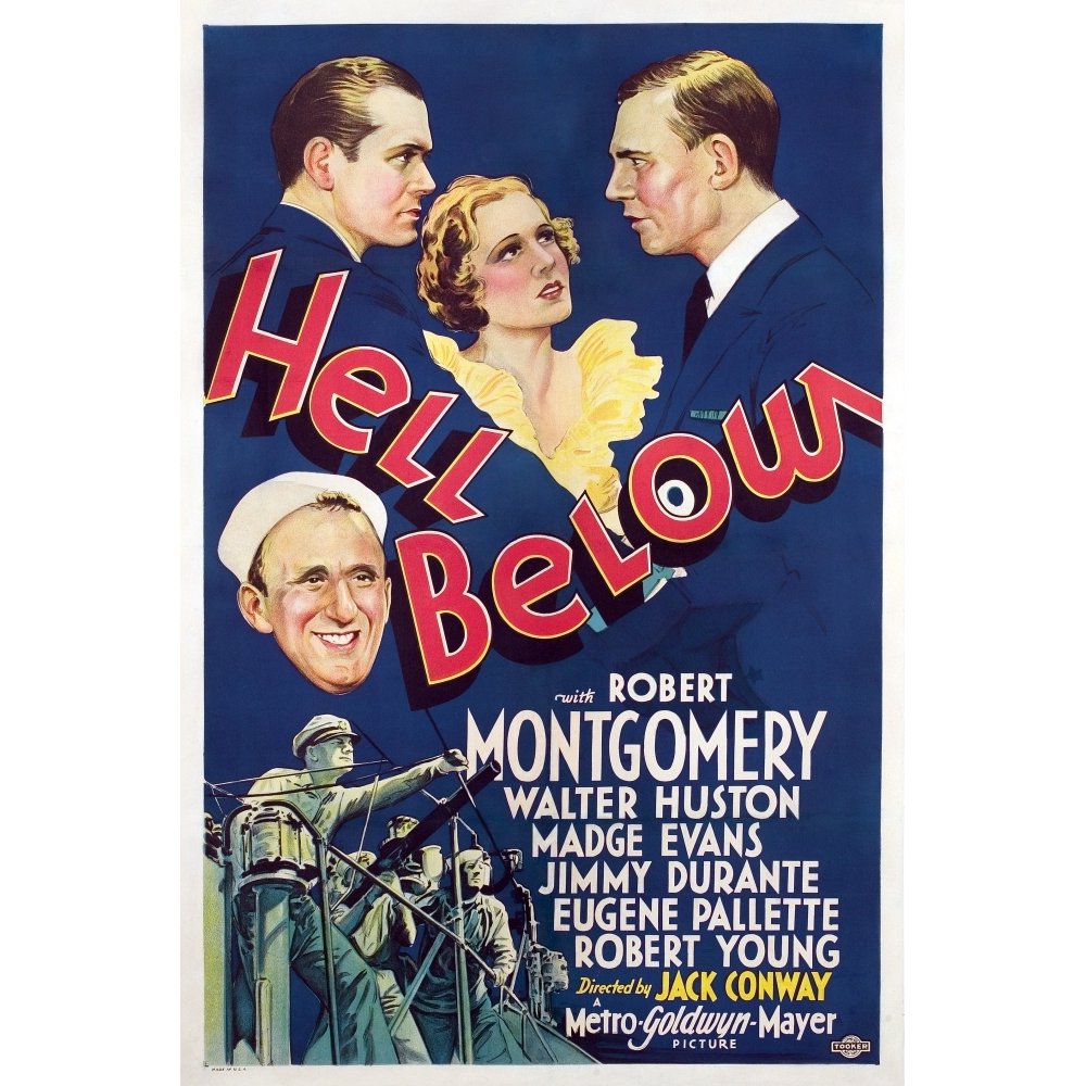 Hell Below Robert Montgomery Madge Evans Walter Huston Jimmy Durante