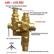GAS Air Compressor Pilot check valve unloader valve combo 145-175 NG7