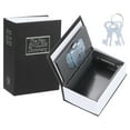 thumbnail image 1 of Caja de seguridad de libro de distracción de hierro, plástico y papel Uxcell con cerradura de llave negra 4.53" x 3.35" x 1.77", 1 of 6