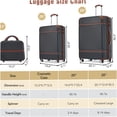 thumbnail image 2 of Black ABS 3-Piece Hardshell Luggage Set with TSA Lock, 20" & 28" Spinner Suitcase & Cosmetic Case, Lightweight Expandable, 2 of 8