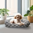 thumbnail image 4 of Reserve Checkered Cuddler, Ultra-Soft & Elegant Pet Bed for Dogs & Cats, Designed for Comfort and Durability, 4 of 11