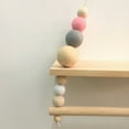 thumbnail image 5 of Hanging Swing Rope Floating Shelves with Wooden Beads, Wall Hanging Storage Board Wooden Plank Shelf Display Ornaments for Kids Room, 5 of 5