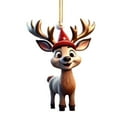 thumbnail image 5 of Nmdmisc Christmas Ornaments,Elk Christmas Tree Pendant Acrylic Car Tiny Decorated Fun Hanging,Outdoor for Holiday Farmhouse Home Rustic Party Decoration Decor Ornament, 5 of 9