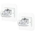 thumbnail image 3 of Soportes para Barra Cortina Sin Taladro Ganchos Montaje en Pared Baño Y (transparente) 2 Uds., 3 of 4