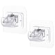 thumbnail image 3 of Soportes para Barra Cortina Sin Taladro Ganchos Montaje en Pared Baño Y (transparente) 2 Uds., 3 of 4