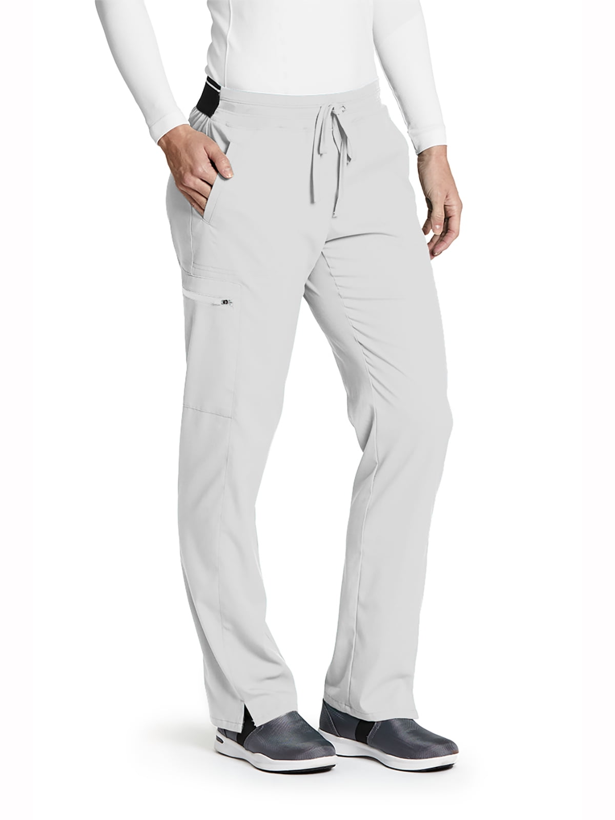 Kim Cargo Scrub Pant White 
