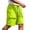 ZA-Green men's cargo shorts, variant on cllios Men's Hiking Shorts Elastic Waist Drawstring Multi Pockets Quick Dry Cargo Shorts for Camping Fishing Outdoor Black L
