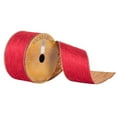thumbnail image 1 of Vickerman Q170057 2.5 in. x 10 Yard Red Velvet Crush Gold Back Wired Ribbon, 1 of 1