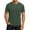 #002 Dark Green-A1, variant on Men Crewneck Shirts Raglan Sleeve Basic Fitted Gym T-Shirts Short Sleeve Elastic Workout Pullover Beige XL