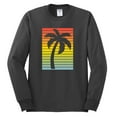 thumbnail image 2 of Tropical Palm Tree Silhouette | Mens Pop Culture Long Sleeve T-Shirt, Charcoal, 2XL, 2 of 4