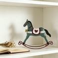 thumbnail image 4 of 2026 Horse Decorative Hanging Ornament - Christmas Rocking Horse Figurine, Home Holiday Decor for Christmas Trees, Mantels & Shelves, Festive Equine Decorative Ornament, 6.3*4.92in, Green, 4 of 6