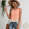 thumbnail image 4 of Qwertyu Womens Tank Tops V Neck Ruched Cute Summer Tops Loose Fit Casual Sleeveless Beach Vacation Clothes for Woman 2026 Pink L, 4 of 6
