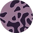 thumbnail image 1 of Ahgly Tapis Rond Lavable en Machine Intérieur Transitionnel Orchidée Violet, 3 Pieds Rond, 1 of 7