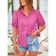 thumbnail image 5 of Camisa PRETTYGARDEN Rosa Medio de Algodón con Botones, 5 of 8