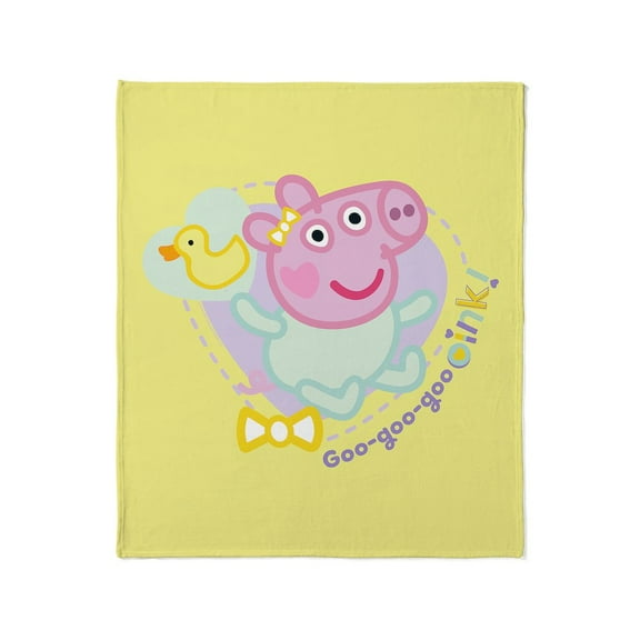 CafePress - Peppa Pig: Goo Goo Goo Oink! - Soft Fleece Throw Blanket, 50"x60" for All Ages