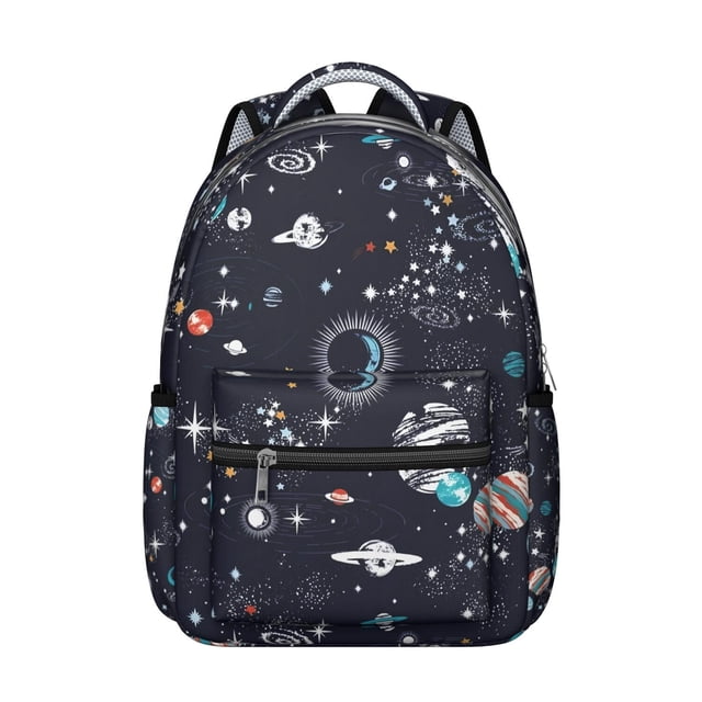 Sac à Dos Galaxy Space Cosmos pour Étudiants Amateurs de Science-Fiction Design Espace, Sac d'École Durable et Confortable avec Sangles Réglables