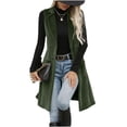 thumbnail image 6 of BXJX Womens Corduroy Vests, Button Down Lapel Collar Sleeveless Mid-length Fall Outerwear with Pockets Army Green Size 2XL, 6 of 8