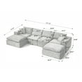 thumbnail image 3 of Modern Chenille Cloud Sofa, Freely Combinable, Comfortable to Sit On, Suitable for Modern Living Room Furniture in Homes, Apartments, Offices​, 3 of 3