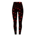 thumbnail image 5 of Tosmy Leggings For Women Valentine's Day Women's Print Workout Pants Tummy Control Workout Leggings High Waist Yoga Pants Pants, 5 of 5