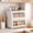 White, variant on BGTREND Bread Box With Trapezoidal Bamboo for Kitchen Countertop, Spacious Wooden Corner Bread Storage Container, Under Cabinet Organizer(White,Monolayer)