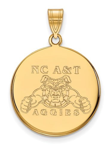 North Carolina A&T Aggies Bar Necklace with Gold Heart Accent