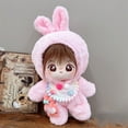 thumbnail image 2 of 20cm Cotton Doll Cartoon Style Idol Doll Outfit Doll Overall Suit Cute Cartoon Plush Jumpsuit Doll T-shirt Clothes Dolls Toys Accessories Mini Clothes Suits 4, 2 of 8