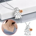 thumbnail image 6 of Halloween Pumpkin Necklace - 925 Sterling Silver Cute Jewelry for Women, Ideal Gift for Halloween/Christmas, 6 of 6