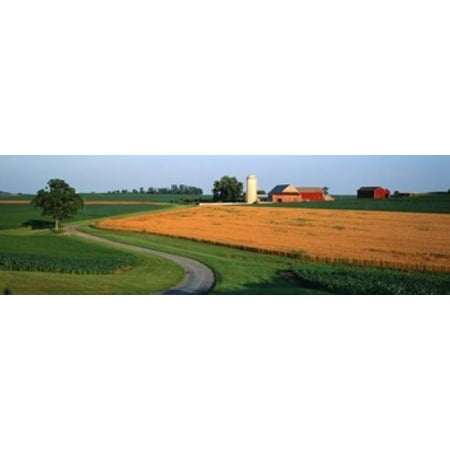 Lancaster Pa Restaurant - Farm nr Mountville Lancaster Co PA USA Canvas Art - Panoramic Images (18 x 6)