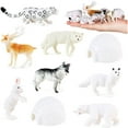 26 Pcs Miniature Arctic Animal Figurines Kit Mini Plastic Polar Animals