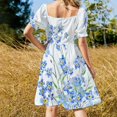 thumbnail image 4 of No olvides de mí ramo Vestido de manga corta Vestido largo de verano para mujer Vestido para mujeres embarazadas, 4 of 7