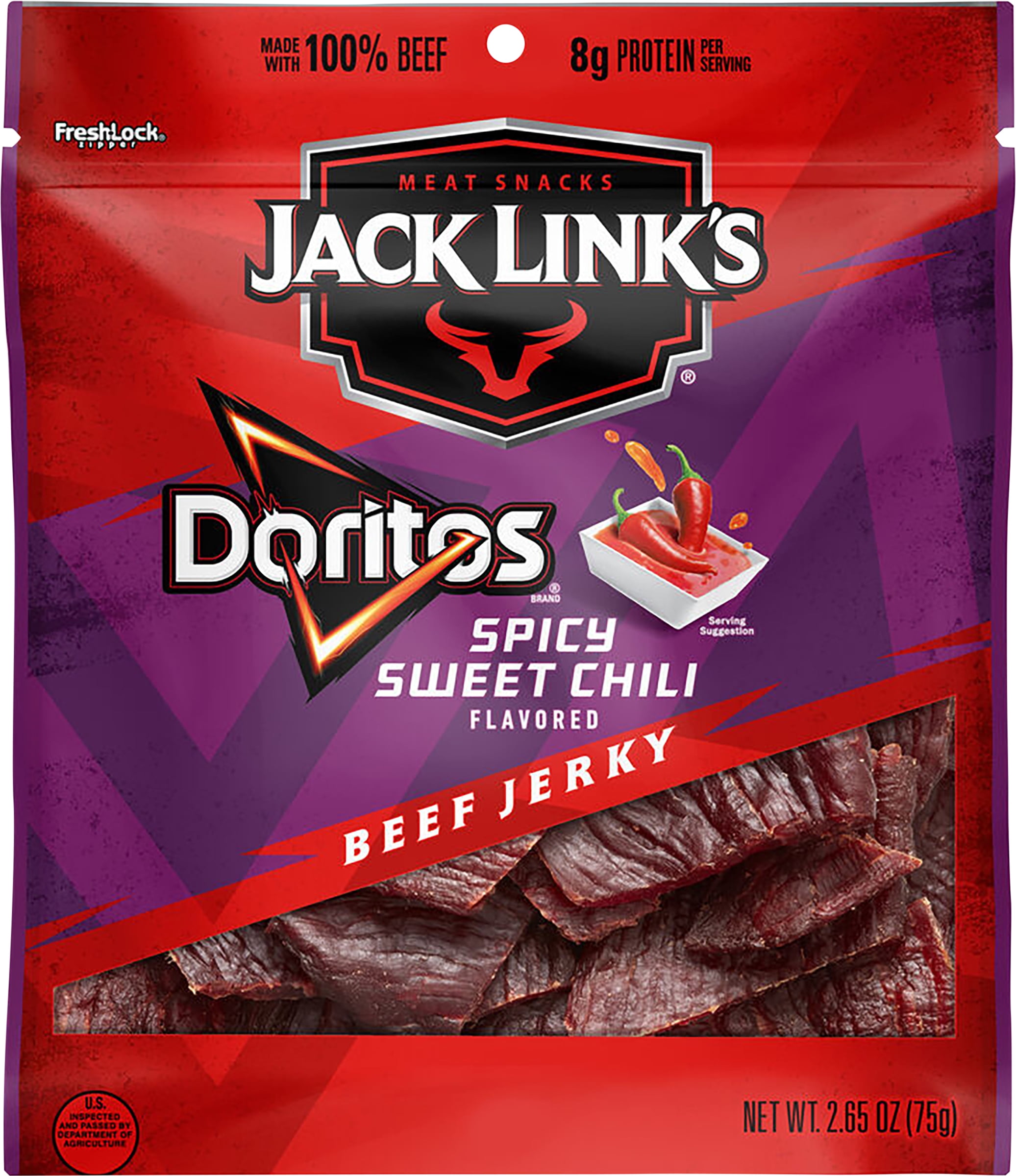 Jack Link\'s® Doritos® Spicy Chili 2.65 Flavored Sweet Beef Jerky, oz