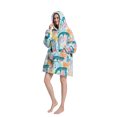 thumbnail image 3 of Oversized Wearable Blanket Hoodie For Adult Kids - Big Hooded Sherpa Junior Sweatshirt With Front Pocket, 3 of 5