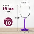 thumbnail image 5 of 10 ARC Cachet White Wine Glasses Set, 19 oz. - Barware, Sturdy, Vibrant - Purple, 5 of 5