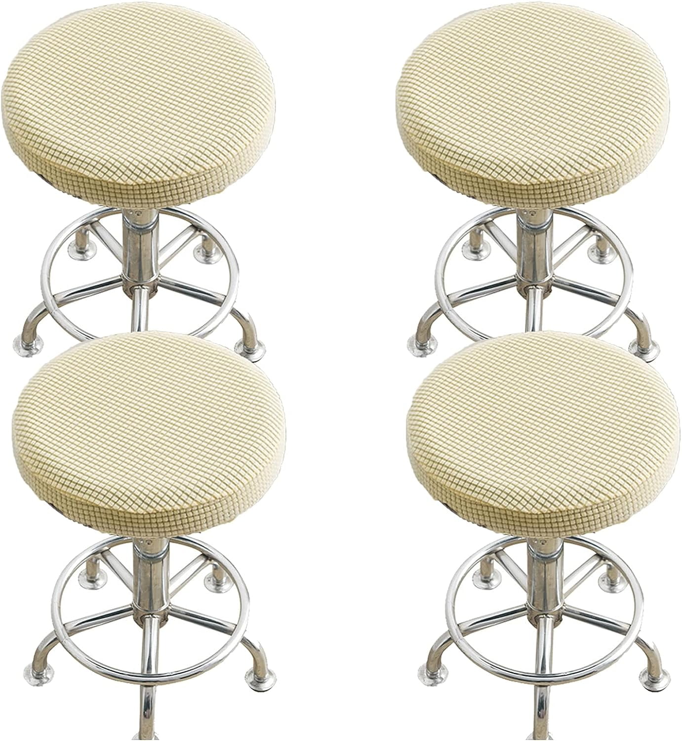 Round Bar Stool Seat Covers Stretch Stool Cushion Slipcover Jacquard