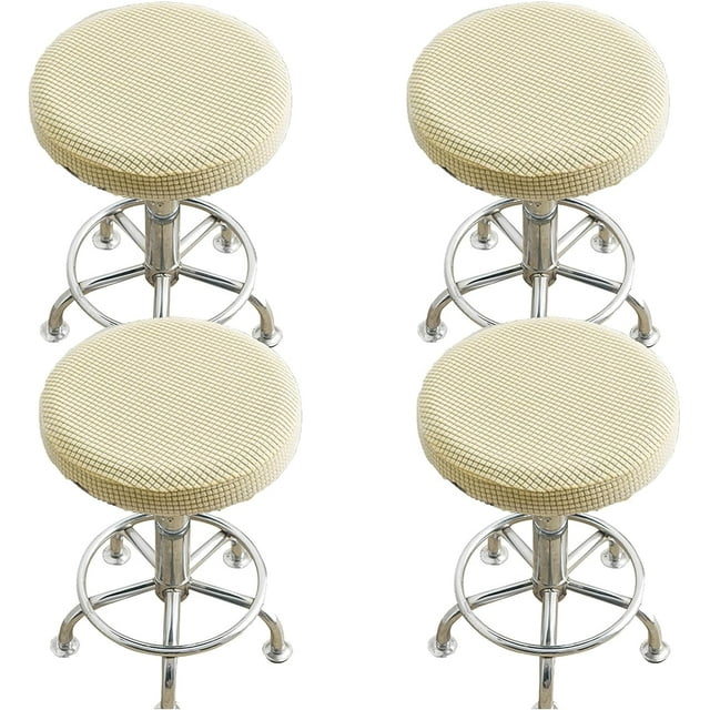 Round Bar Stool Seat Covers Stretch Stool Cushion Slipcover Jacquard