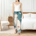 thumbnail image 4 of Bingfone Celestial Cat And Flowers Pattern Pajamas for Women,Pajama Pants with Pockets-Small, 4 of 6