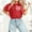 Shirts-Red, variant on Gamivast Valentines Day Tops for Women Cute Heart Print Short Sleeve Thsirts Casual Trendy Crew Neck Streetwear Blouse Holiday Outfits 2026