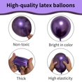 thumbnail image 3 of Globos Ztikug, 50 unidades, látex, 25 cm, color morado metalizado, cumpleaños, 3 of 6