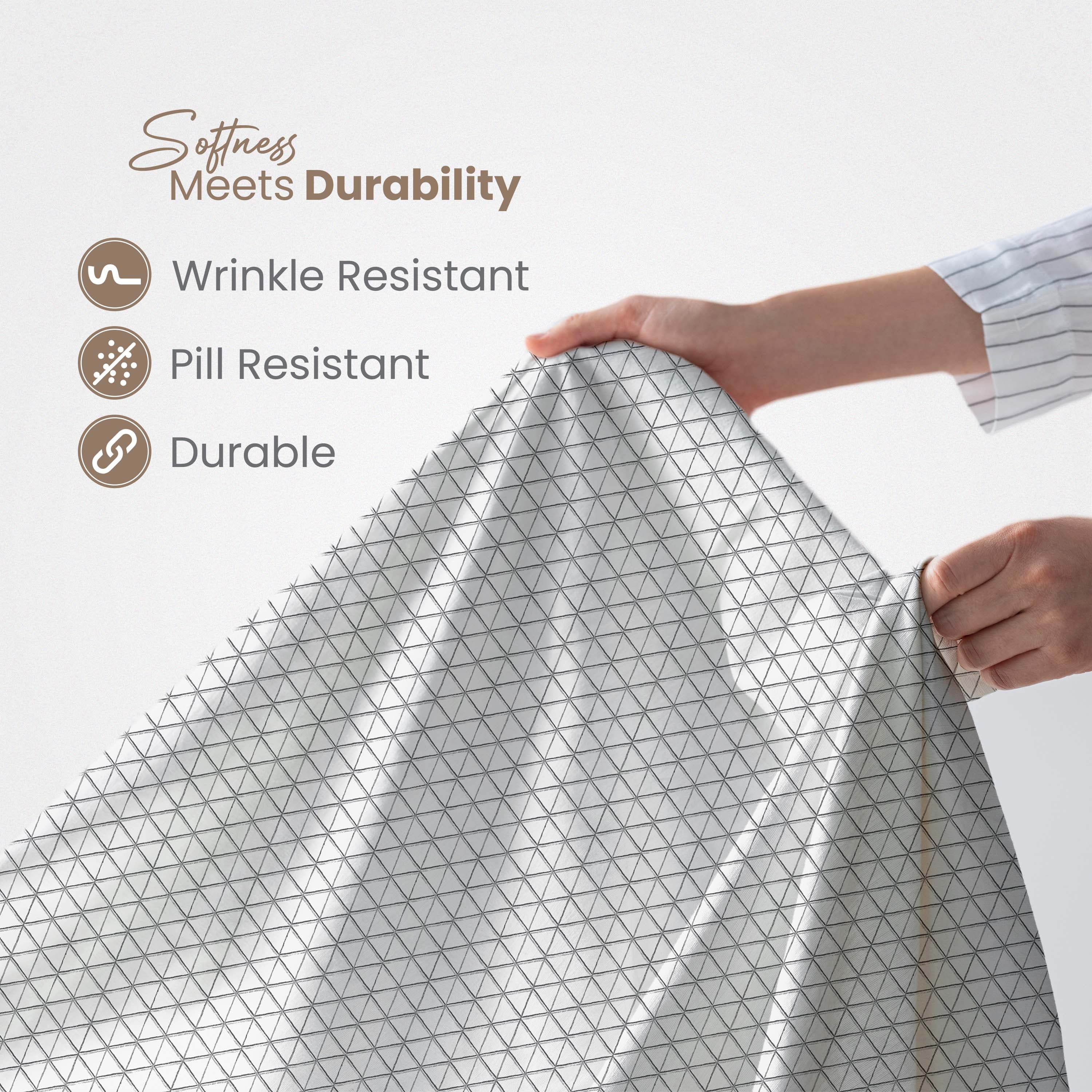 EcoPure 4-Piece Queen Sheet Set | 100% Organic Cotton | Comfort Washed | Deep Pocket | Grey