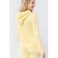thumbnail image 3 of CC Wholesale Clothing French Terry Pullover Butter Yellow Hooded Sweatshirt, Sizes S-M-L, 3 of 3