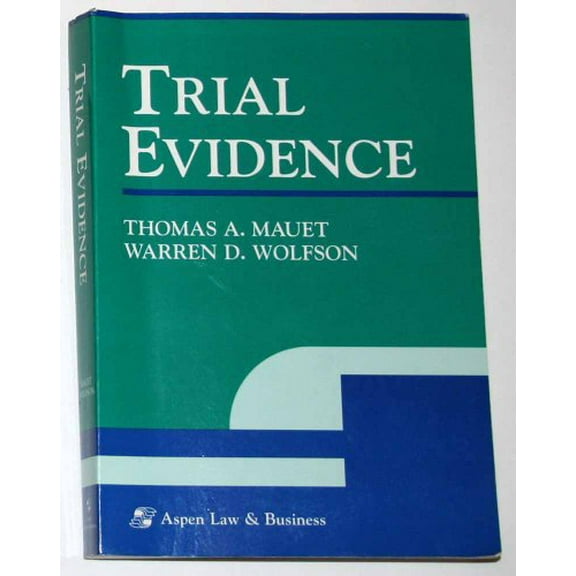 Pre-Owned Trial Evidence (Paperback) 1567065546 9781567065541