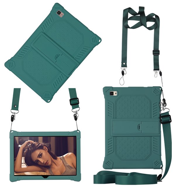 Protective Case For Teclast P30S P20HD 10.1"Tablet PC Silicone Cover Case For Teclast M40S M40Pro P20 M40plus Dark green-rope P20HD P20