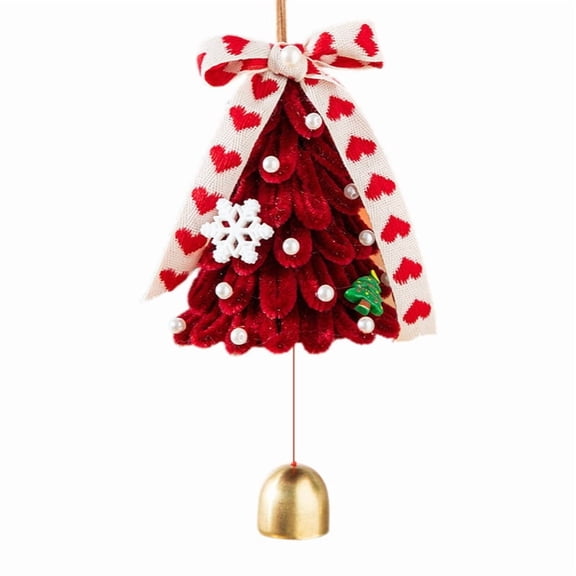 Cadancy Christmas Tree DIY Kit Holiday Crafts Making Kits Pipe Cleaners Easy Xmas Trees Craft Ornaments Homemade Decorative Car Hanging Ornament Festive Gifts