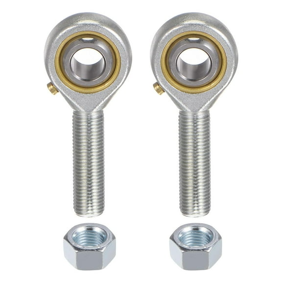 POSB6 Rod End Bearing, 2pcs 3/8-inch Bore Pre-Lubricated 3/8-24 Male Thread Right Hand Heim Joint with Jam Nuts…