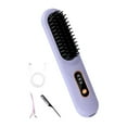 thumbnail image 1 of Cepillo alisador de pelo portátil sin cables: recargable, 3 ajustes de temperatura (160-200 °C), calentamiento rápido en 30 segundos, compacto para viajar, calentamiento cerámico, 1 of 8