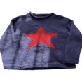 thumbnail image 3 of Chandail Femme Tricot chandail Manches Longues Col Rond Motif Étoile Hauts d'Hiver, 3 of 5