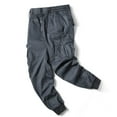 thumbnail image 7 of WREESH Men's Cargo Pants Fashion Casual Pure Color Outdoors Pocket Casual Pants Sweatpants Gray, 7 of 7